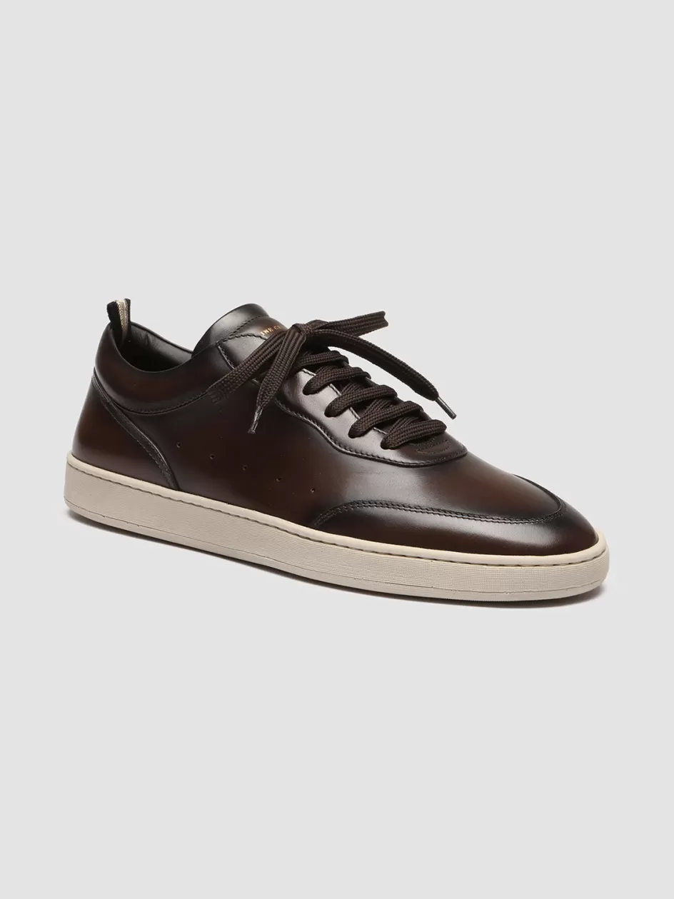 kris_lux_001__brown_leather_sneakers_97220.webp Officine Creative Sustainable Sneakers | Sneakers>KRIS LUX 001 - Brown Leather Sneakers DARK BROWN