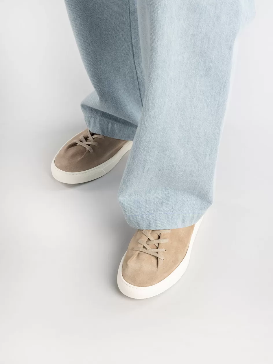 leggera_001__taupe_suede_low_top_sneakers_100531.webp Officine Creative Sneakers>LEGGERA 001 - Suede Low Top Sneakers TAUPE