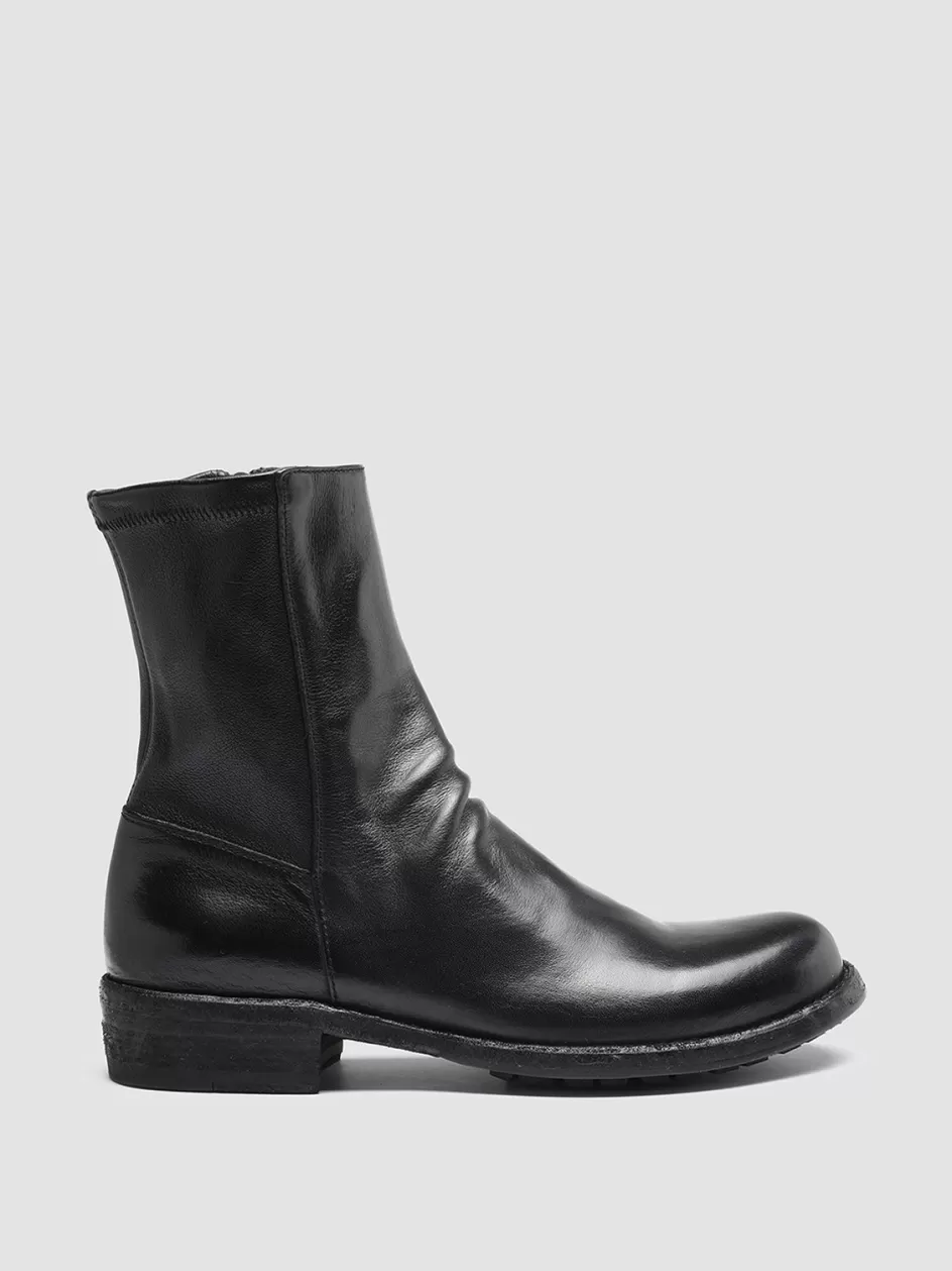 Officine Creative Boots & Booties>LEGRAND 203 - Leather Ankle Boots BLACK