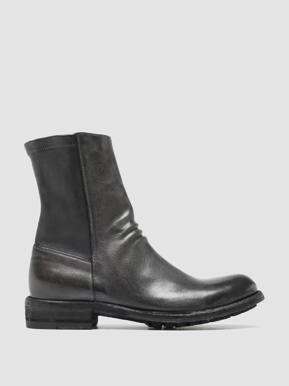 Officine Creative Boots & Booties>LEGRAND 203 - Leather Zip Boots GREY