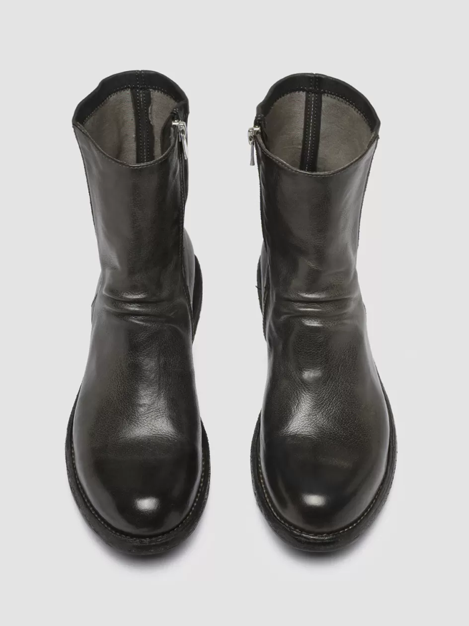 Officine Creative Boots & Booties>LEGRAND 203 - Leather Zip Boots GREY
