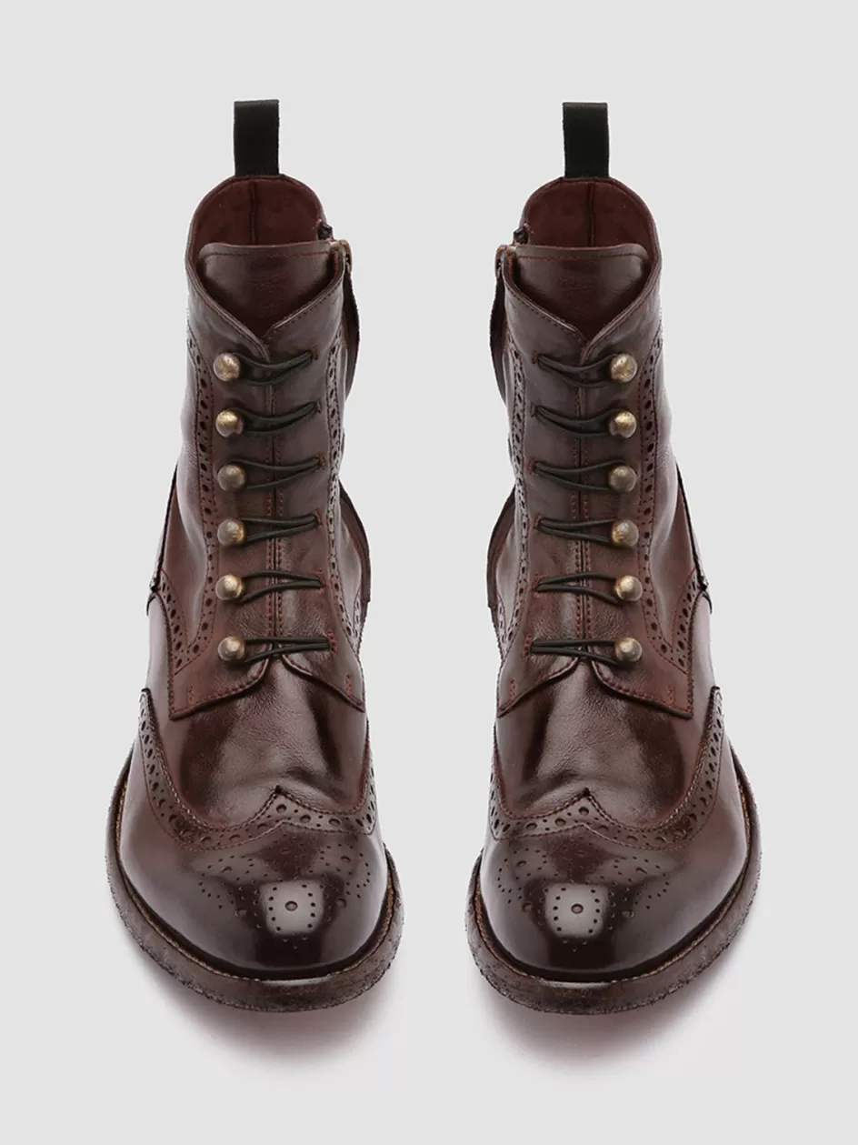 Officine Creative Icons | Boots & Booties>LEXIKON 131 - Brown Leather Booties OTTO