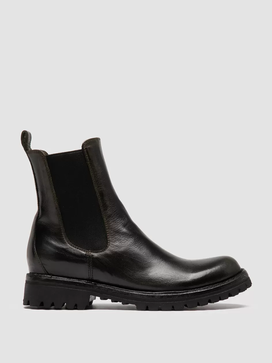 Officine Creative Boots & Booties>LORAINE 004 - Black Leather Chelsea Boots