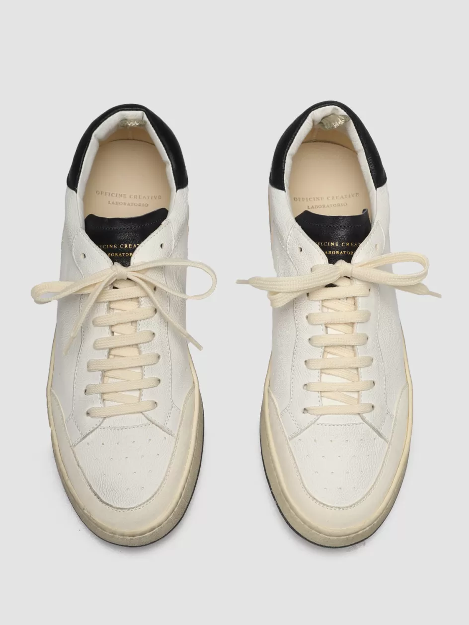 Officine Creative Sustainable Sneakers | Sneakers>MAGIC 001 - White Leather And Suede Low Top Sneakers MULTICOLOR