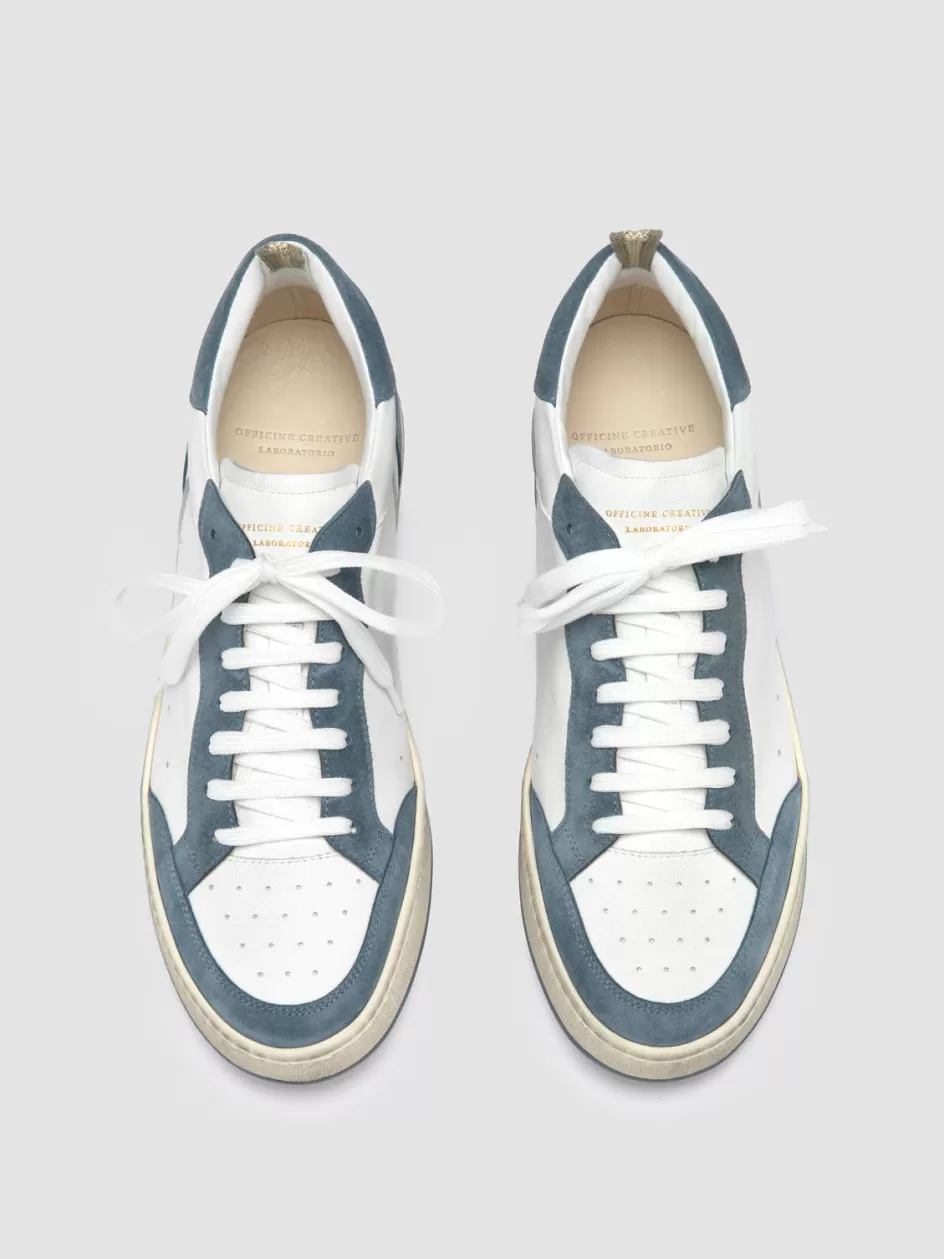 Officine Creative Sustainable Sneakers | Sneakers>MAGIC 001 - White Leather And Suede Low Top Sneakers MULTICOLOR