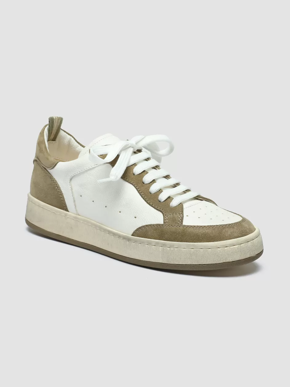 magic_101__white_leather_and_suede_low_top_sneakers_103636.webp Officine Creative Sustainable Sneakers | Sneakers>MAGIC 101 - White Leather And Suede Low Top Sneakers WHITE/TAUPE
