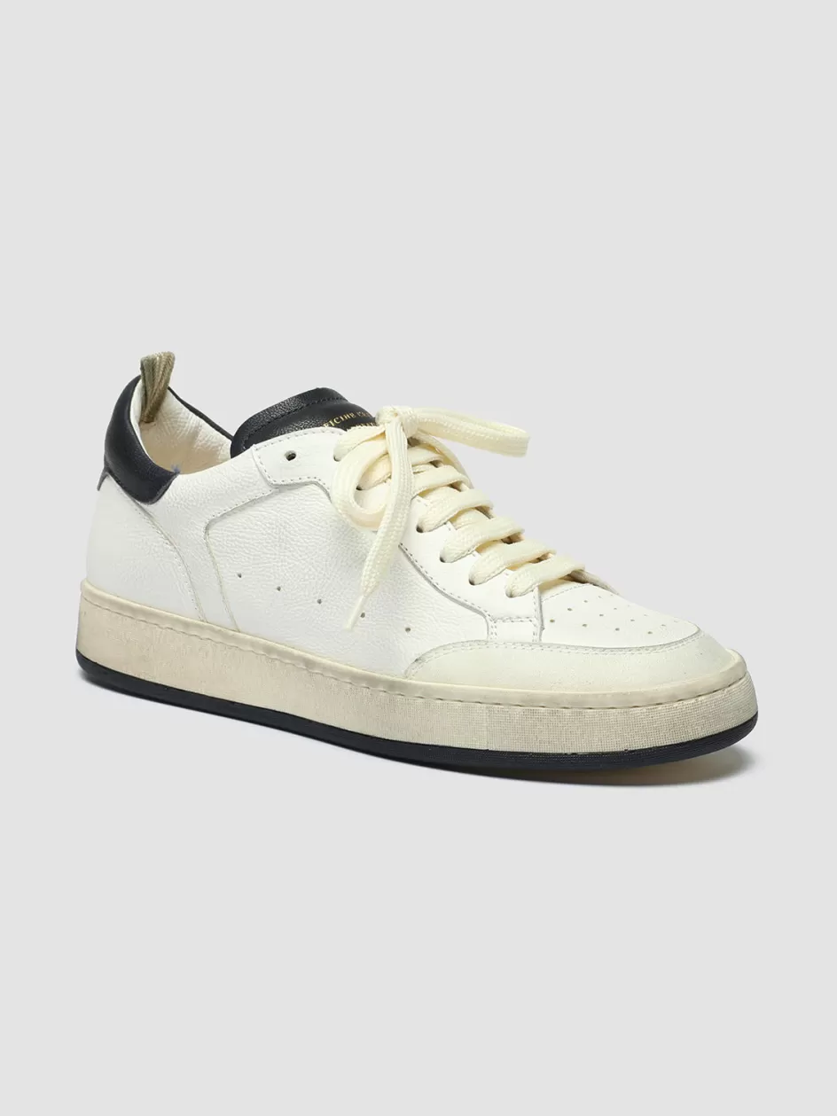 magic_101__white_leather_low_top_sneakers_103625.webp Officine Creative Sustainable Sneakers | Sneakers>MAGIC 101 - White Leather Low Top Sneakers MULTICOLOR