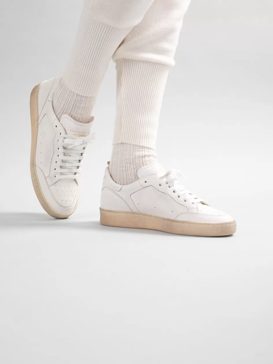 magic_101__white_leather_low_top_sneakers_103629.webp Officine Creative Sustainable Sneakers | Sneakers>MAGIC 101 - White Leather Low Top Sneakers MULTICOLOR