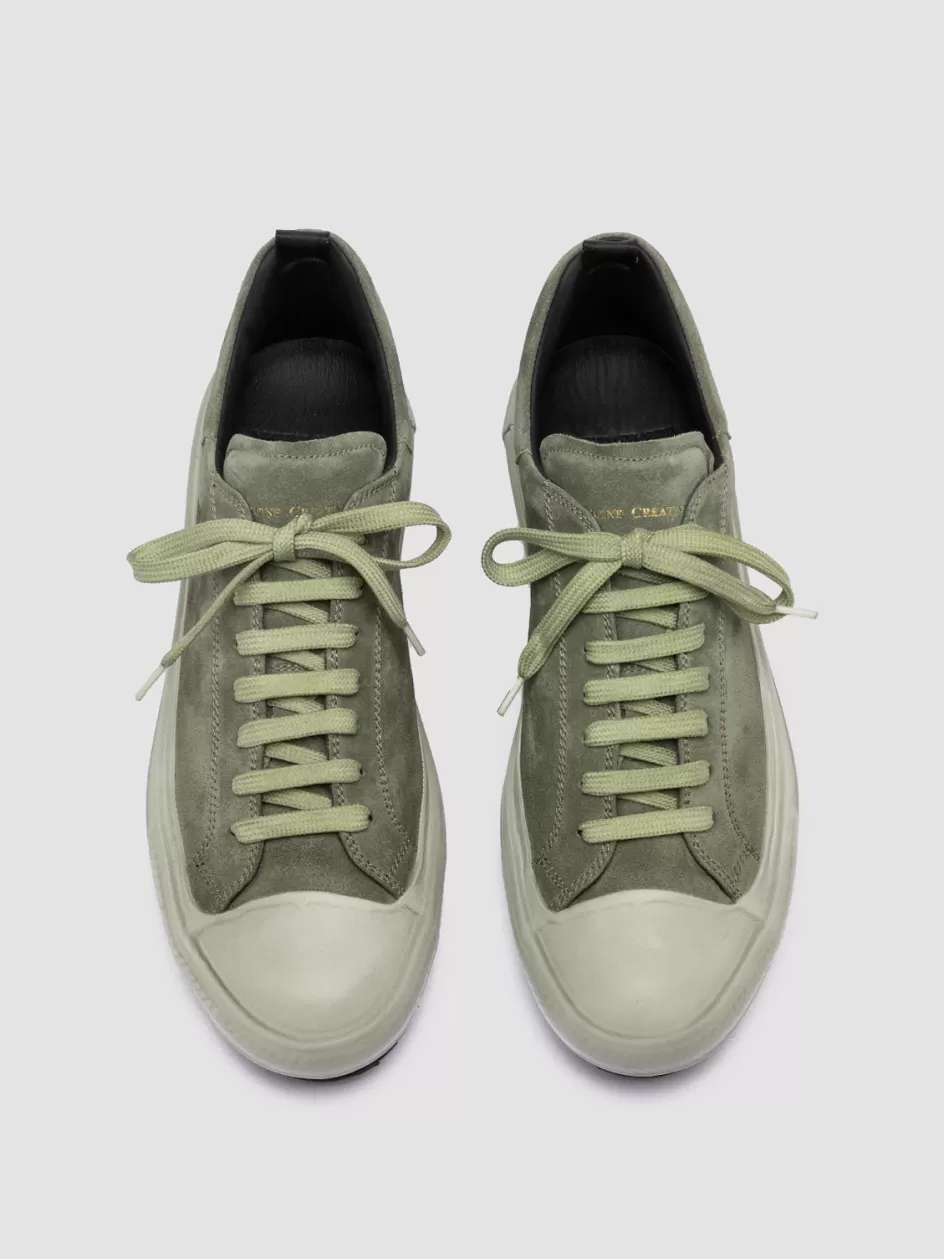 Officine Creative Suede Selection | Sneakers>MES 009 - Leather And Suede Low Top Sneakers GREEN