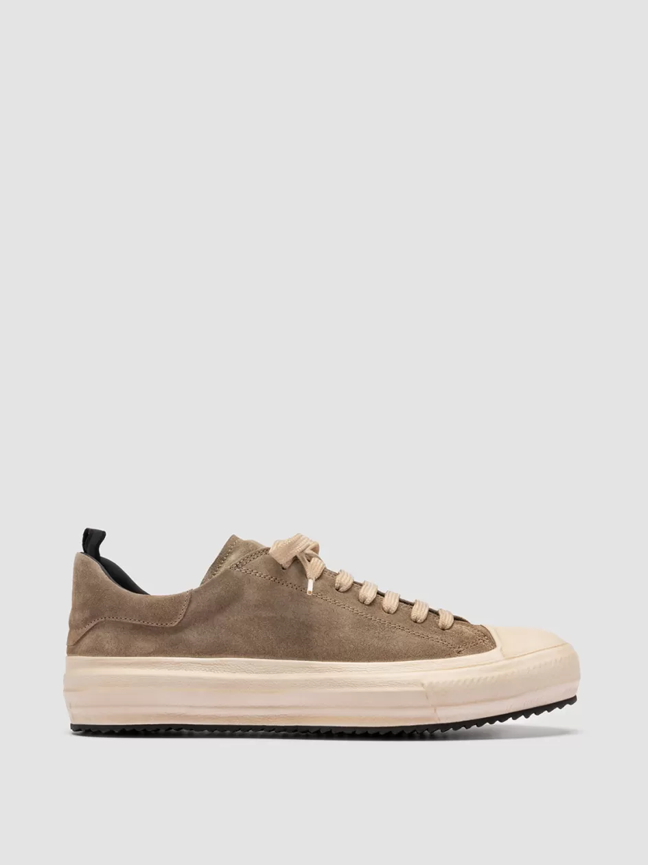 Officine Creative Suede Selection | Sneakers>MES 009 - Leather And Suede Low Top Sneakers TAUPE