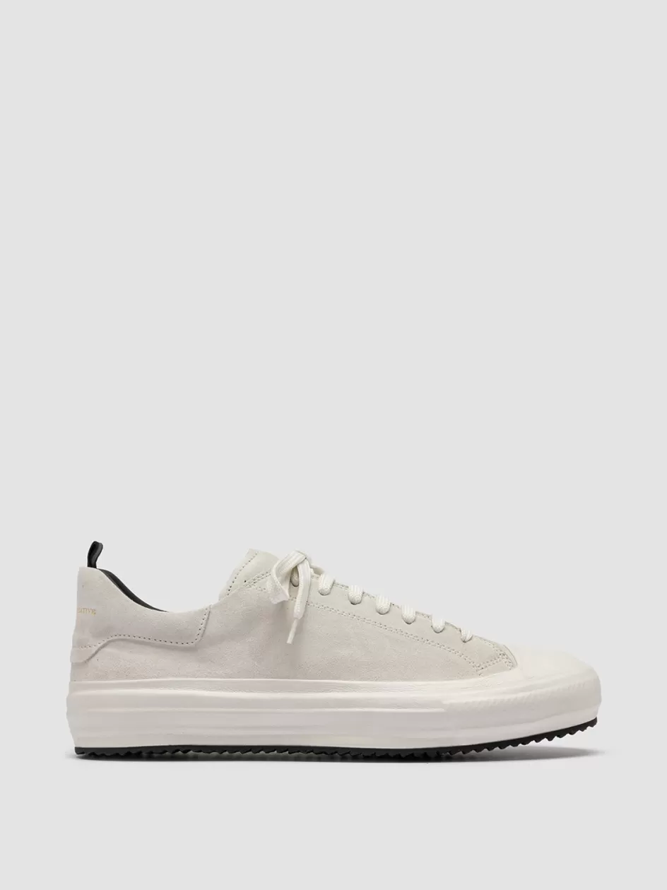Officine Creative Suede Selection | Sneakers>MES 009 - Leather And Suede Low Top Sneakers WHITE