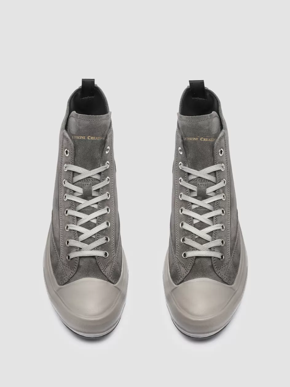 Officine Creative Sneakers>MES 011 - Suede High Top Sneakers GREY