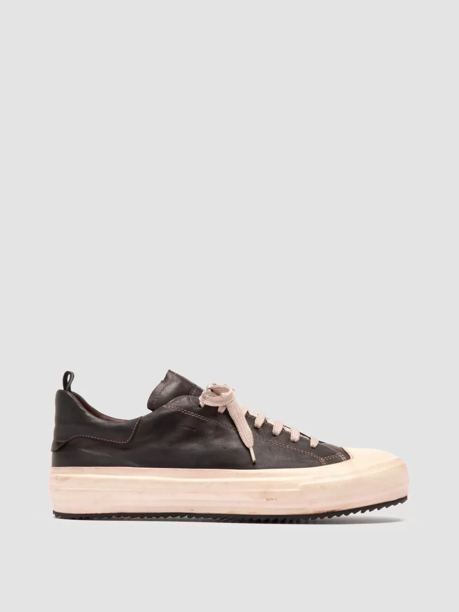Officine Creative Sneakers>MES DD 001 - Brown Leather Low Top Sneakers OTTO