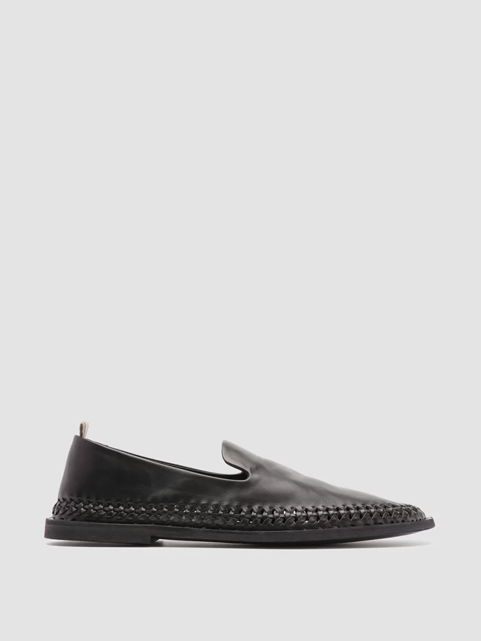 Officine Creative Loafers>MILES 002 - Nappa Leather Loafers BLACK