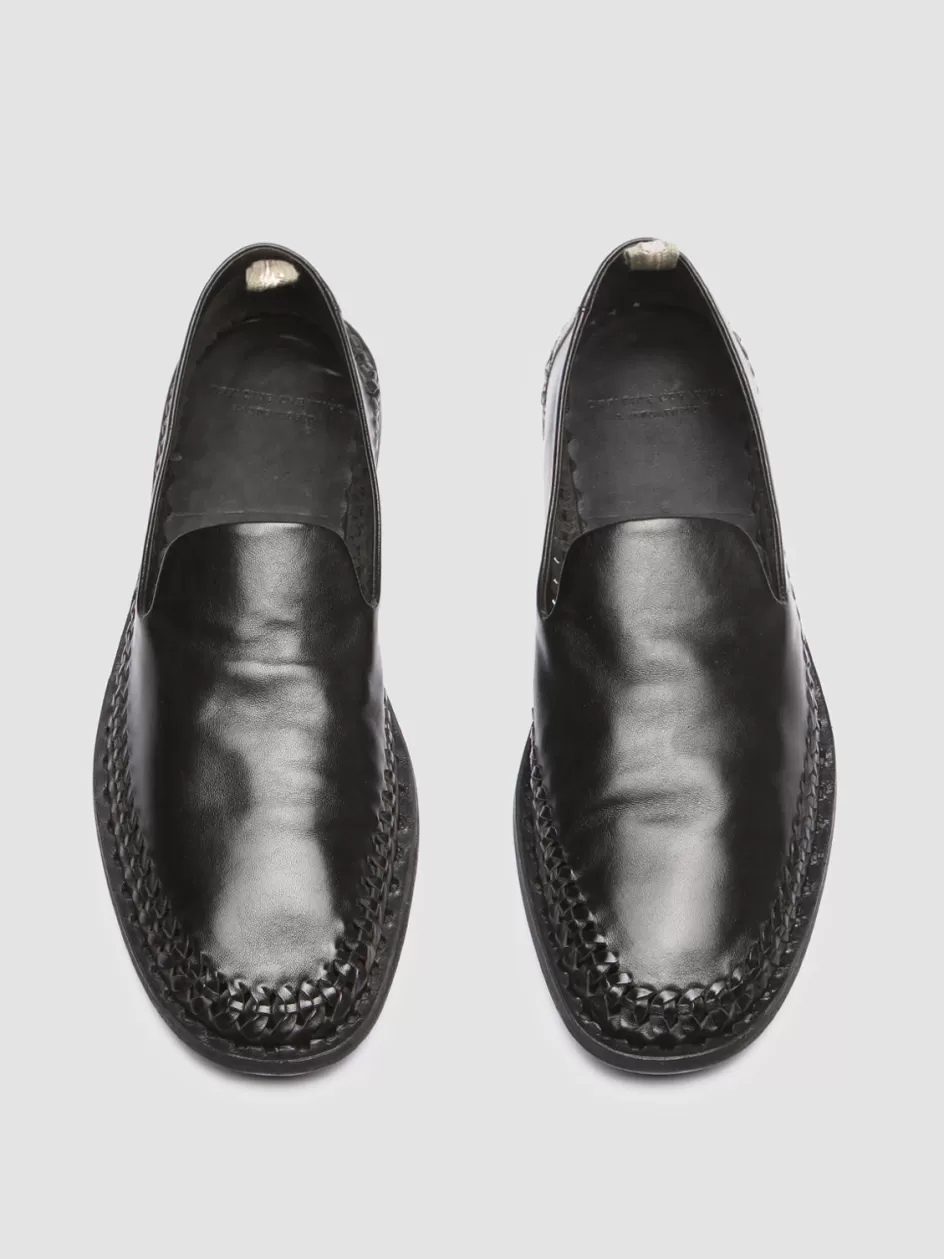 Officine Creative Loafers>MILES 002 - Nappa Leather Loafers BLACK