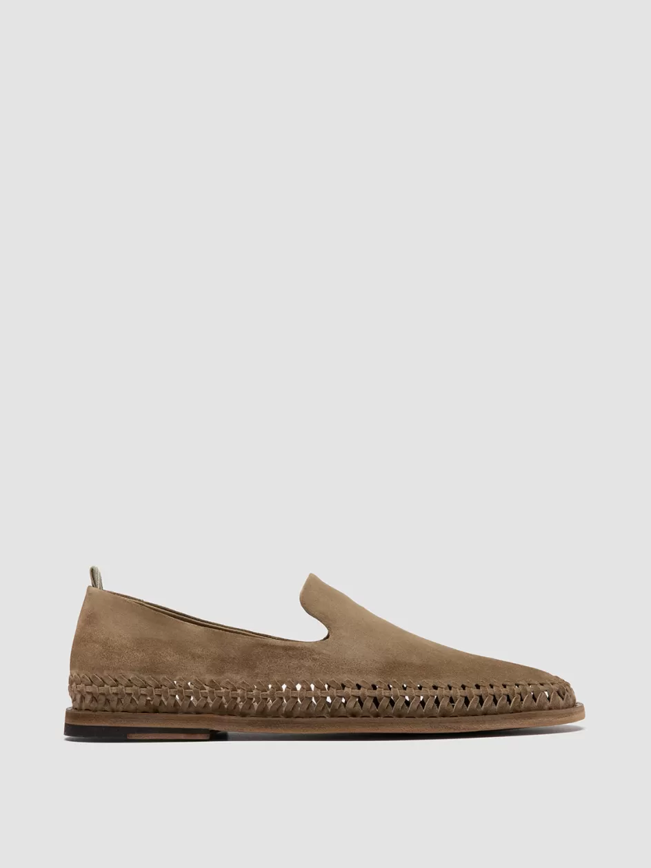 Officine Creative Loafers>MILES 002 - Brown Suede Loafers SUGHERO