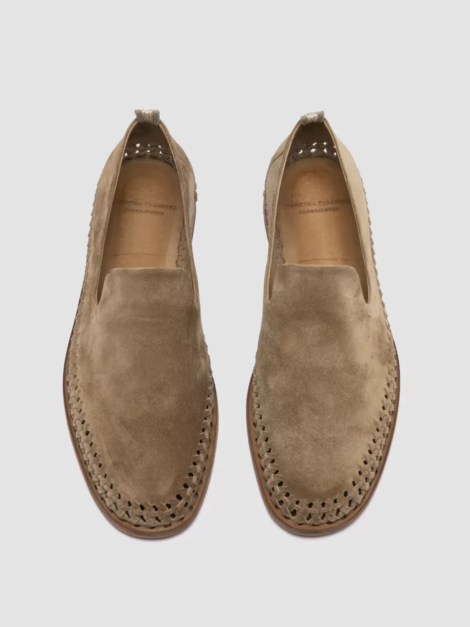 Officine Creative Loafers>MILES 002 - Brown Suede Loafers SUGHERO