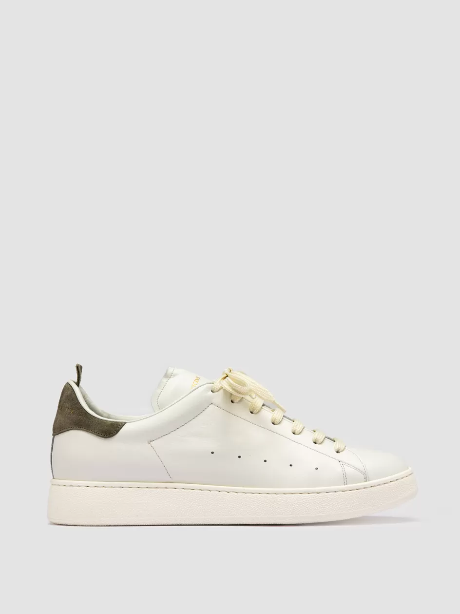 Officine Creative Sneakers>MOWER 002 - White Leather And Suede Low Top Sneakers MULTICOLOR
