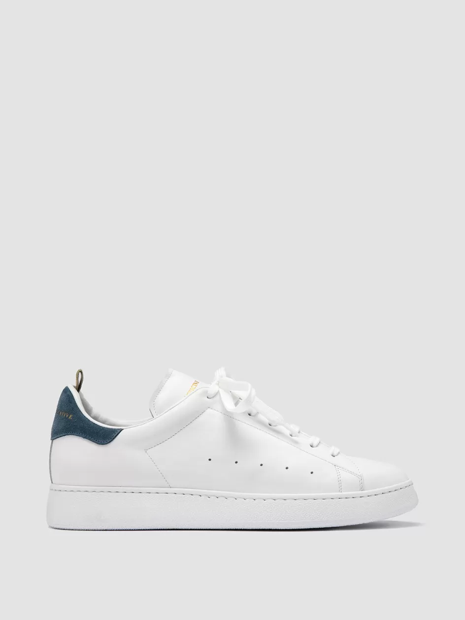 Officine Creative Sneakers>MOWER 002 - White Leather And Suede Low Top Sneakers MULTICOLOR