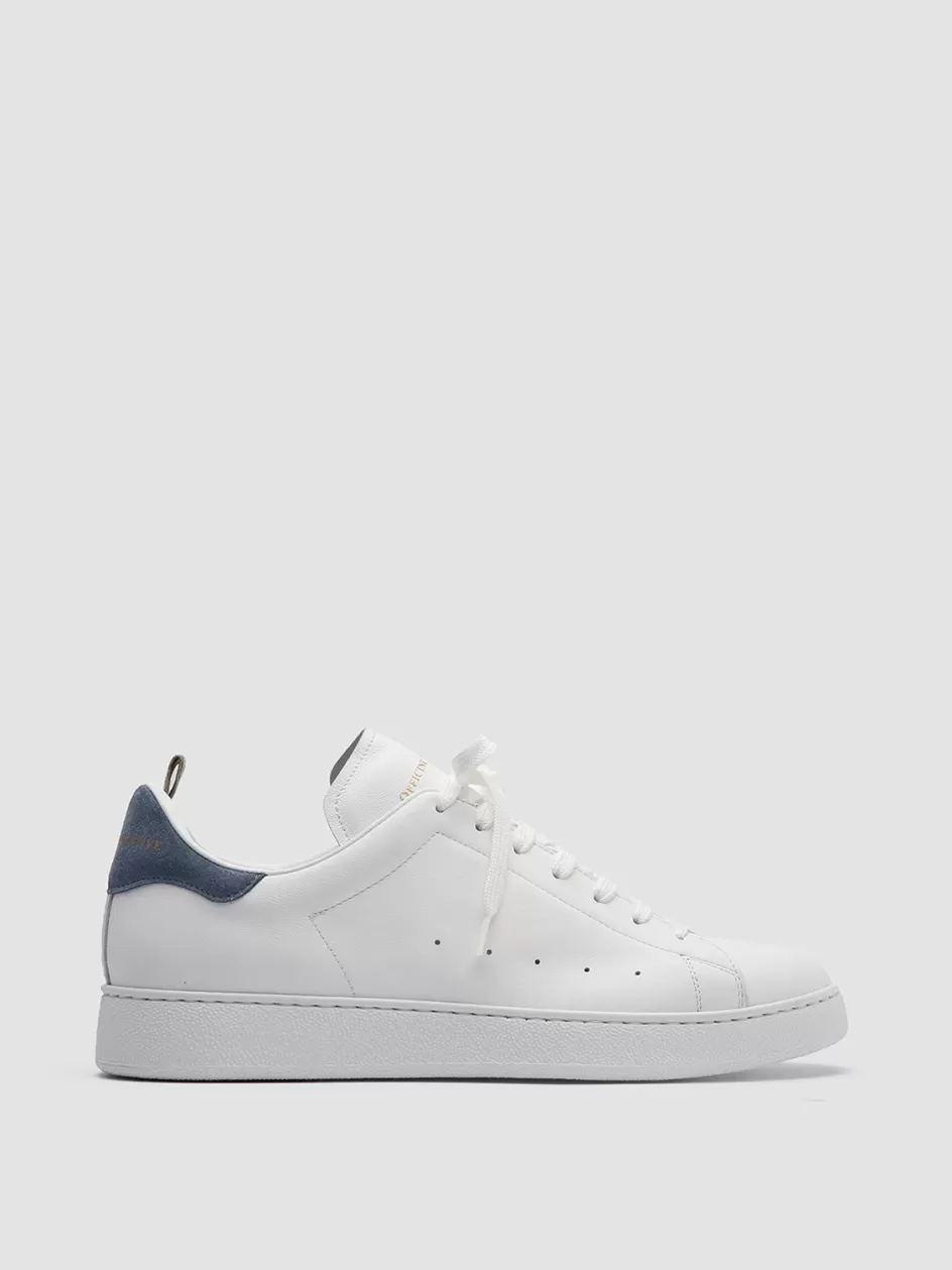 Officine Creative Sneakers>MOWER 002 - White Leather Sneakers WHITE/SAVOY