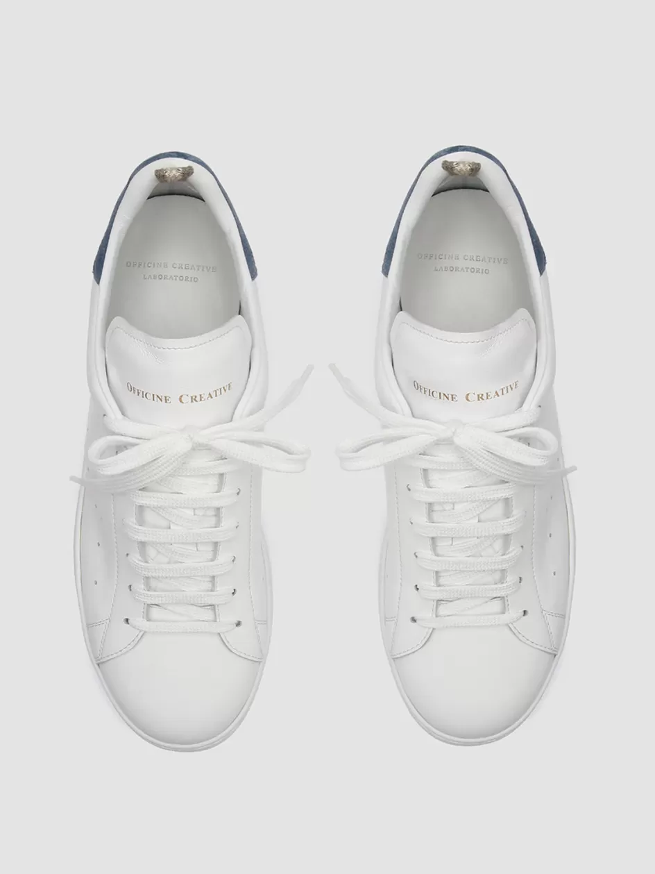 Officine Creative Sneakers>MOWER 002 - White Leather Sneakers WHITE/SAVOY
