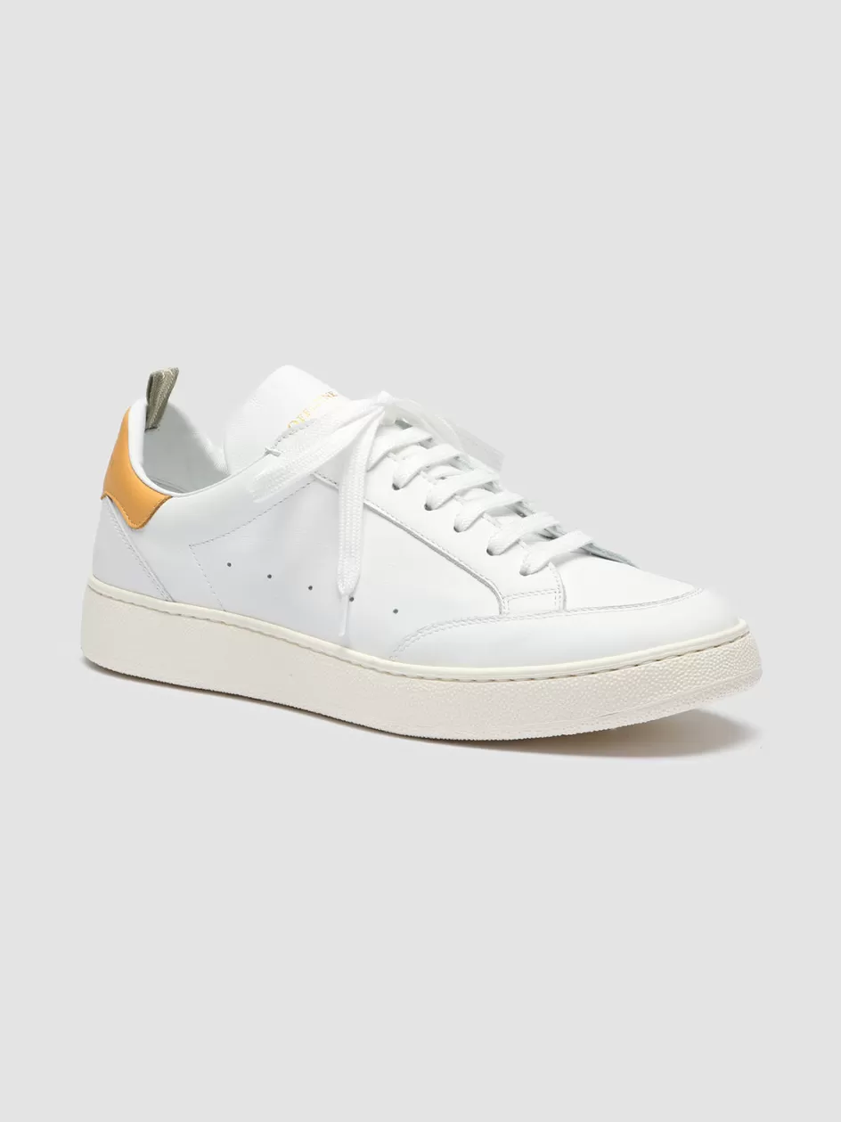 mower_007__white_leather_sneakers_100404.webp Officine Creative Sneakers>MOWER 007 - White Leather Sneakers WHITE/HONEY