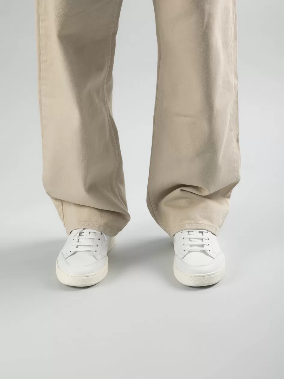 mower_007__white_leather_sneakers_100407.webp Officine Creative Sneakers>MOWER 007 - White Leather Sneakers WHITE/HONEY