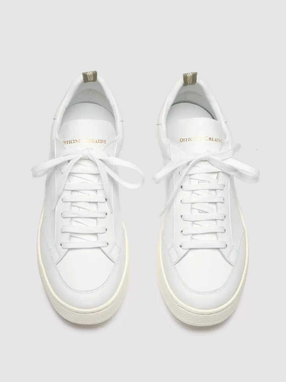 Officine Creative Sneakers>MOWER 007 - Leather Sneakers WHITE