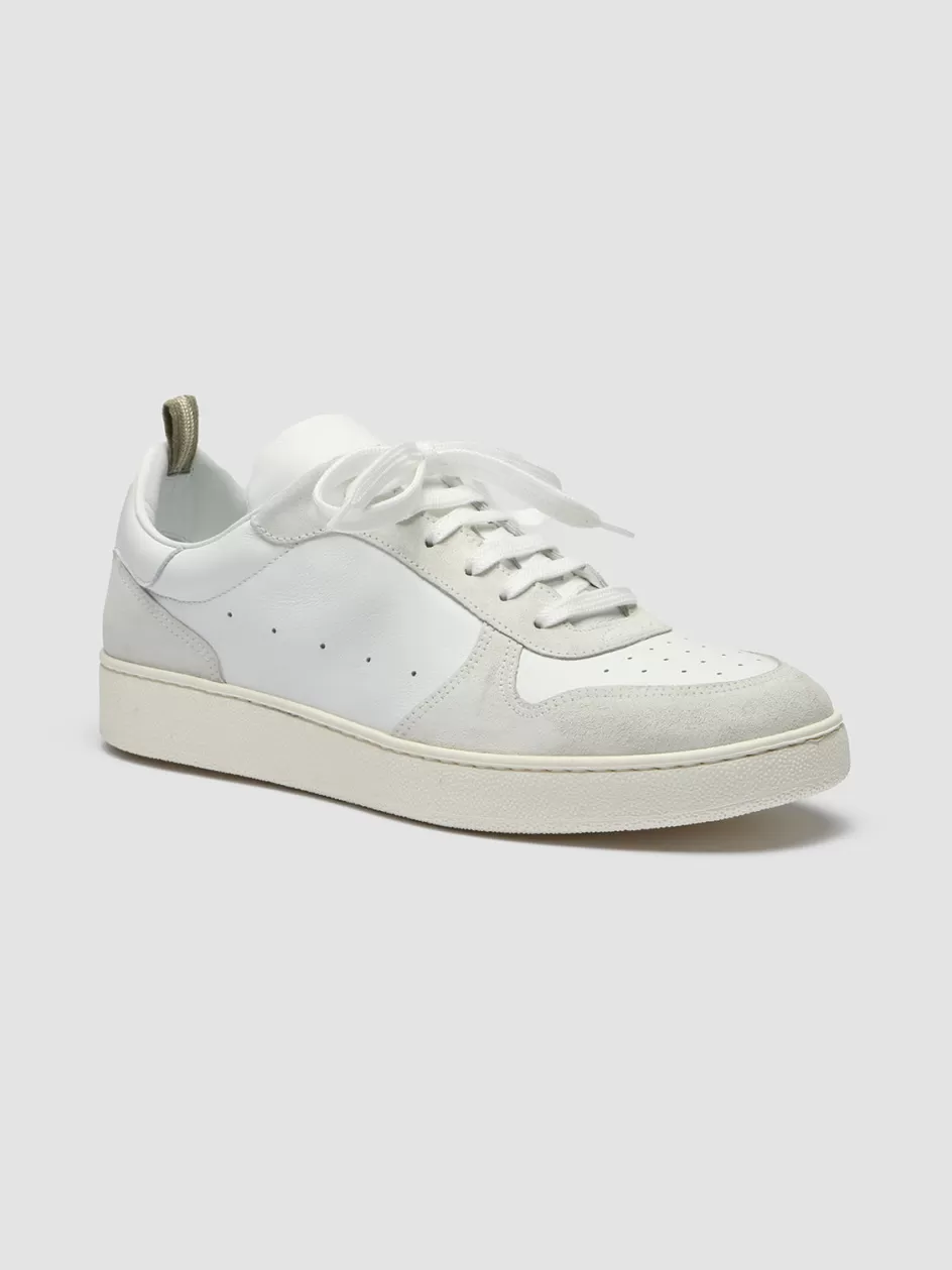 mower_008__white_leather_and_suede_sneakers_100384.webp Officine Creative Sneakers>MOWER 008 - Leather And Suede Sneakers WHITE