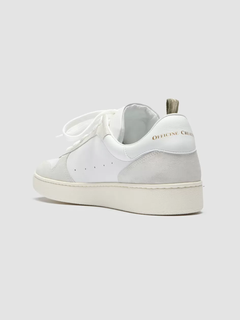 mower_008__white_leather_and_suede_sneakers_100385.webp Officine Creative Sneakers>MOWER 008 - Leather And Suede Sneakers WHITE