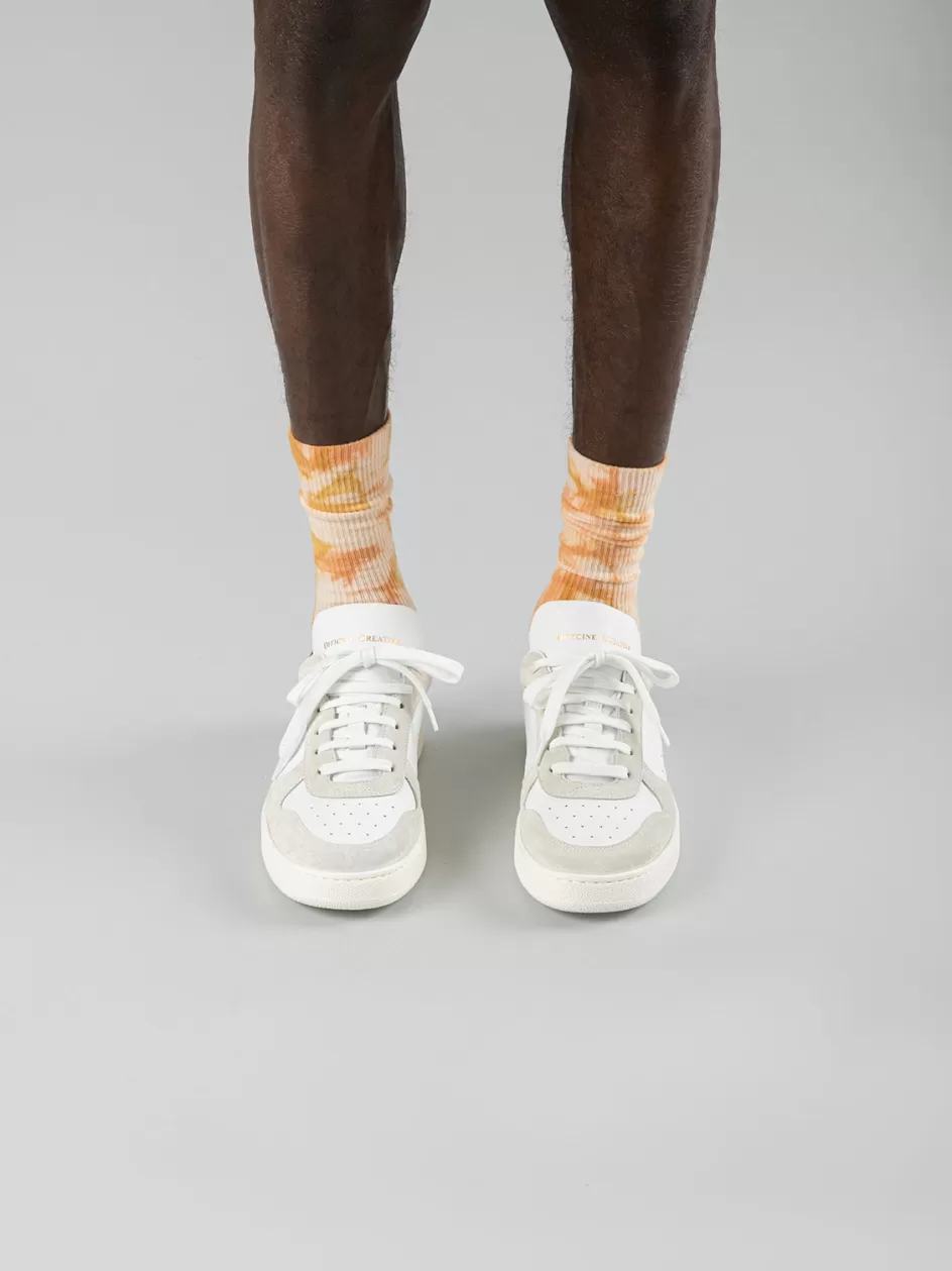 mower_008__white_leather_and_suede_sneakers_106262.webp Officine Creative Sneakers>MOWER 008 - White Leather And Suede Sneakers WHITE/TEAL GREEN