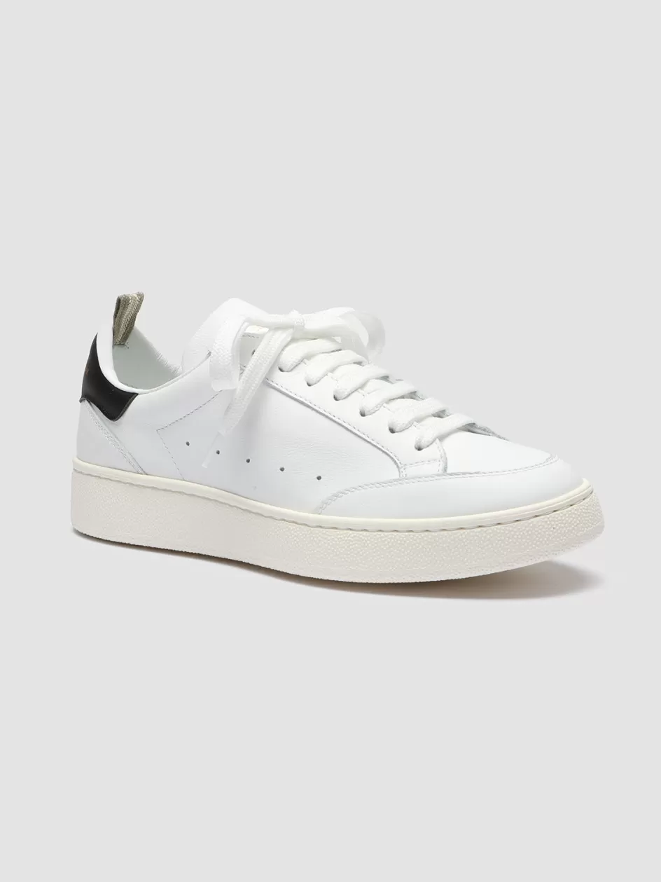 mower_109__white_leather_sneakers_105611.webp Officine Creative Sneakers>MOWER 109 - White Leather Sneakers WHITE/BLACK