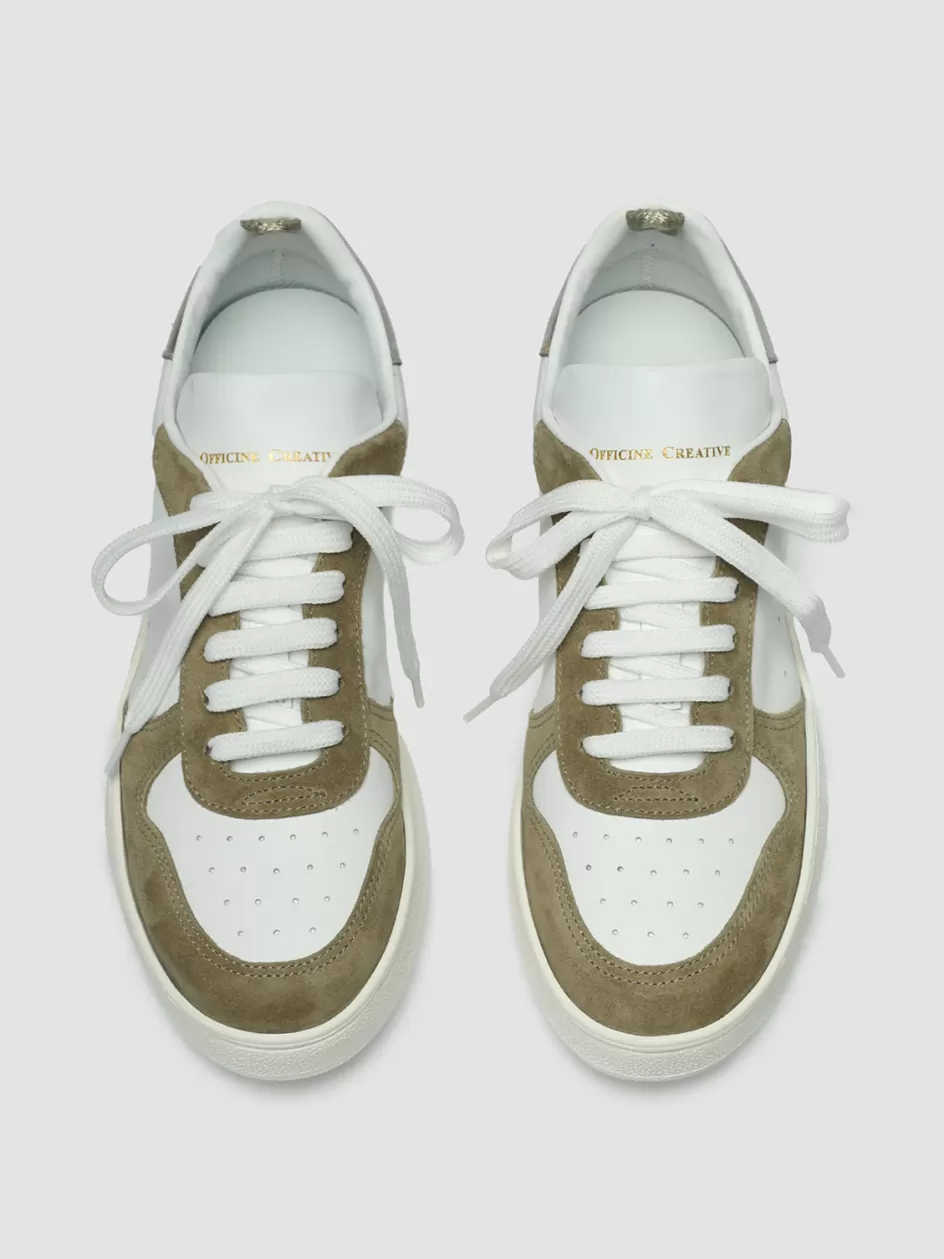 Officine Creative Sneakers>MOWER 110 - White Leather Low Top Sneakers MULTICOLOR