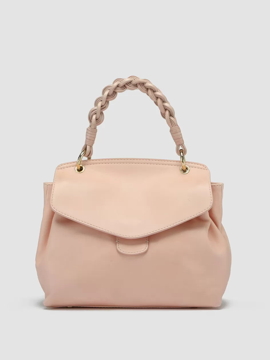 Officine Creative Bags>NOLITA WOVEN 201 - Nappa Leather Hand Bag ROSE