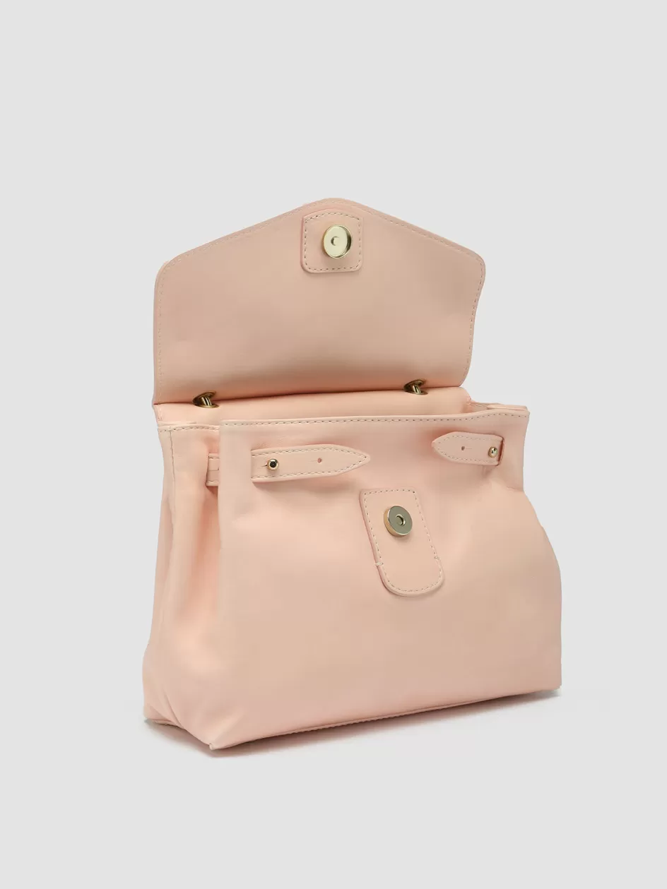 Officine Creative Bags>NOLITA WOVEN 201 - Nappa Leather Hand Bag ROSE