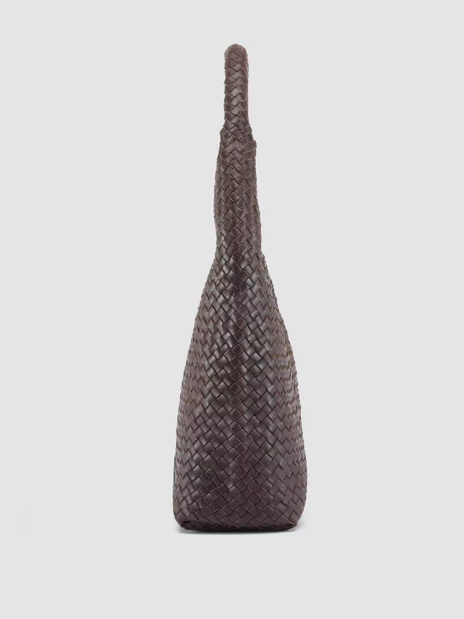 oc_class_063__dark_brown_woven_leather_shoulderbag_104306.webp Officine Creative Icons | Bags>OC CLASS 063 - Woven Leather Shoulderbag DARK BROWN