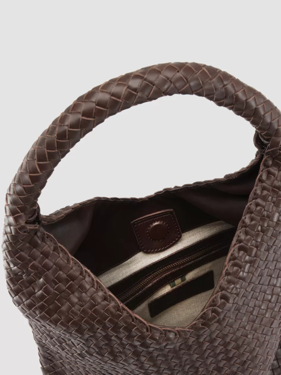 oc_class_063__dark_brown_woven_leather_shoulderbag_104314.webp Officine Creative Icons | Bags>OC CLASS 063 - Woven Leather Shoulderbag DARK BROWN