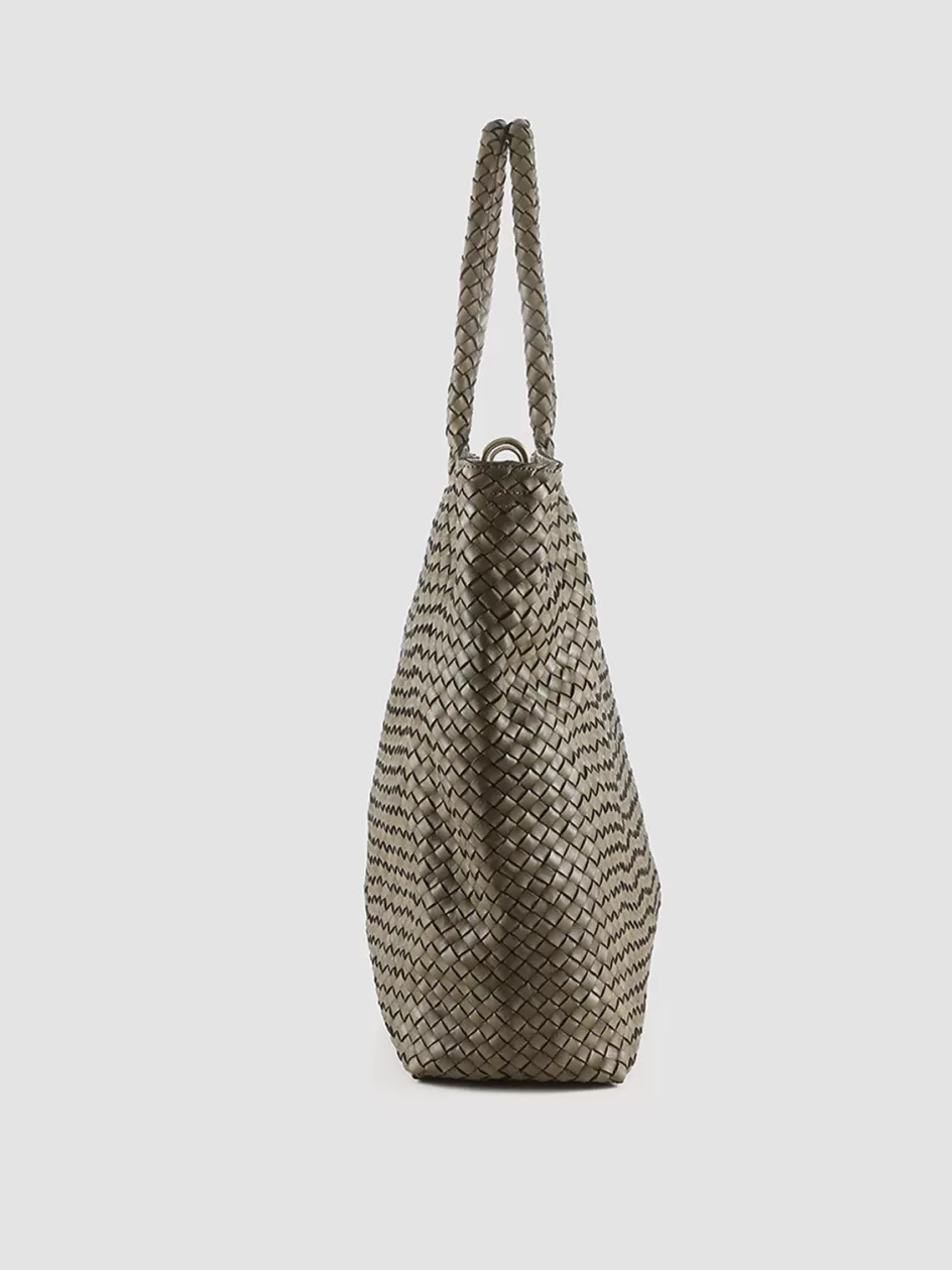 oc_class_35_woven__green_woven_leather_shoulder_bag_103467.webp Officine Creative Woven Leather Selection | Icons>OC CLASS 35 Woven - Green Woven Leather Shoulder Bag DEPHTS