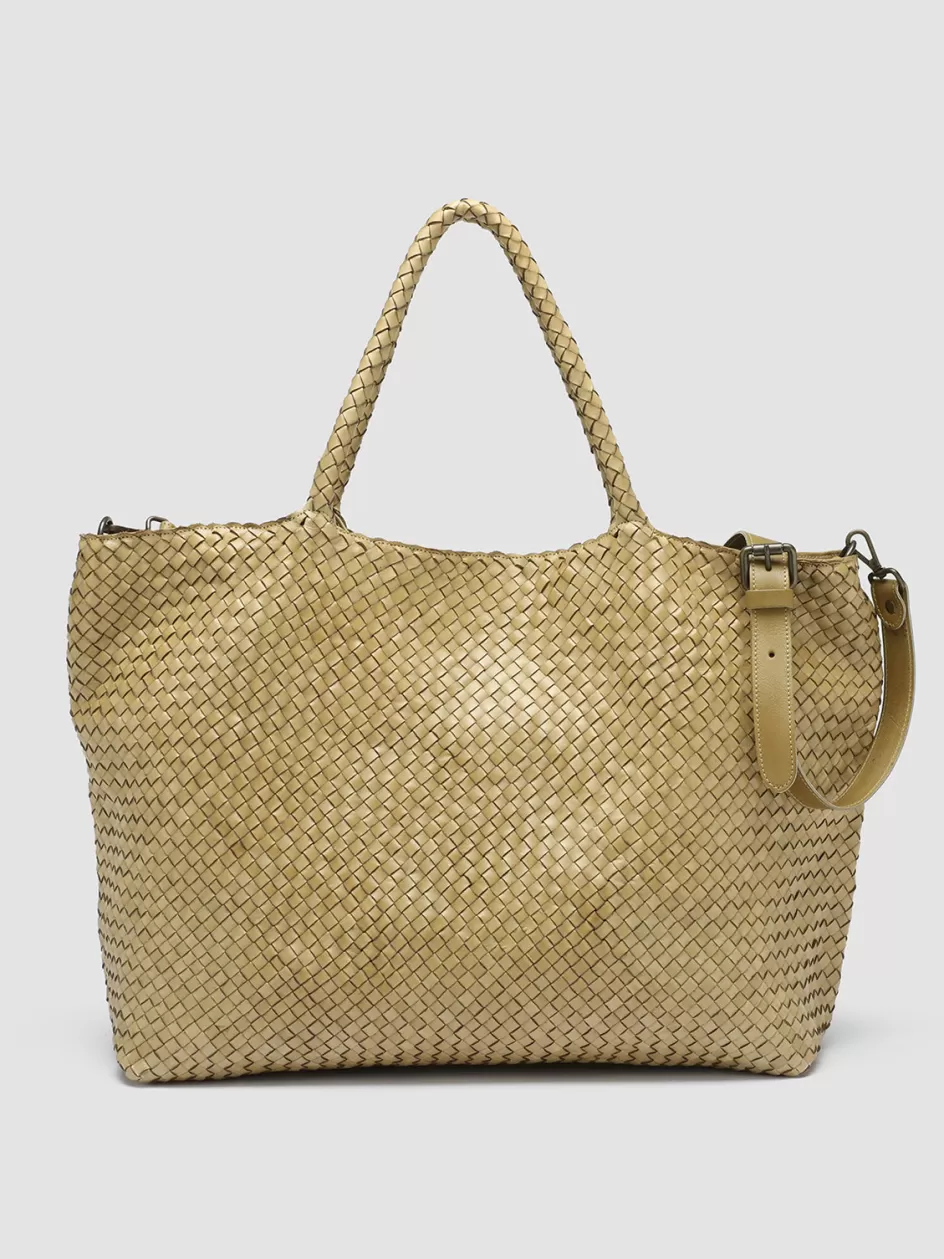 oc_class_3__green_woven_leather_shoulder_bag_103498.webp Officine Creative Woven Leather Selection | Bags>OC CLASS 3 - Green Woven Leather Shoulder Bag FIR GREEN
