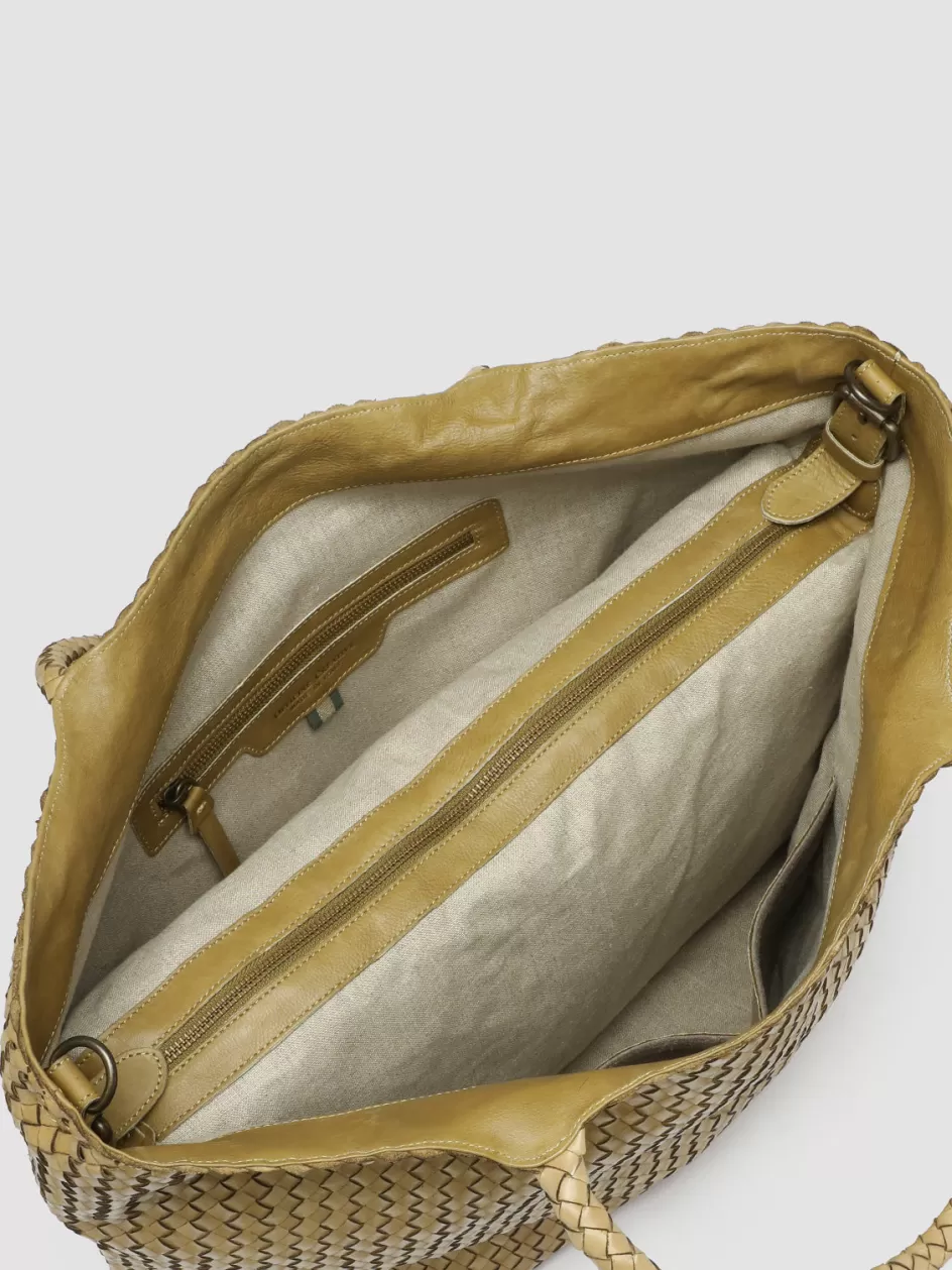 oc_class_3__green_woven_leather_shoulder_bag_103500.webp Officine Creative Woven Leather Selection | Bags>OC CLASS 3 - Green Woven Leather Shoulder Bag FIR GREEN