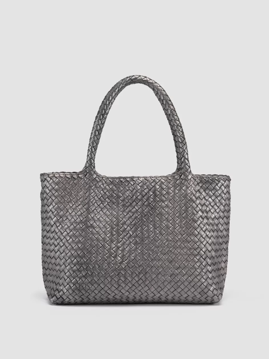 Officine Creative Bags>OC CLASS 48 - Grey Leather Tote Bag COLLEGE