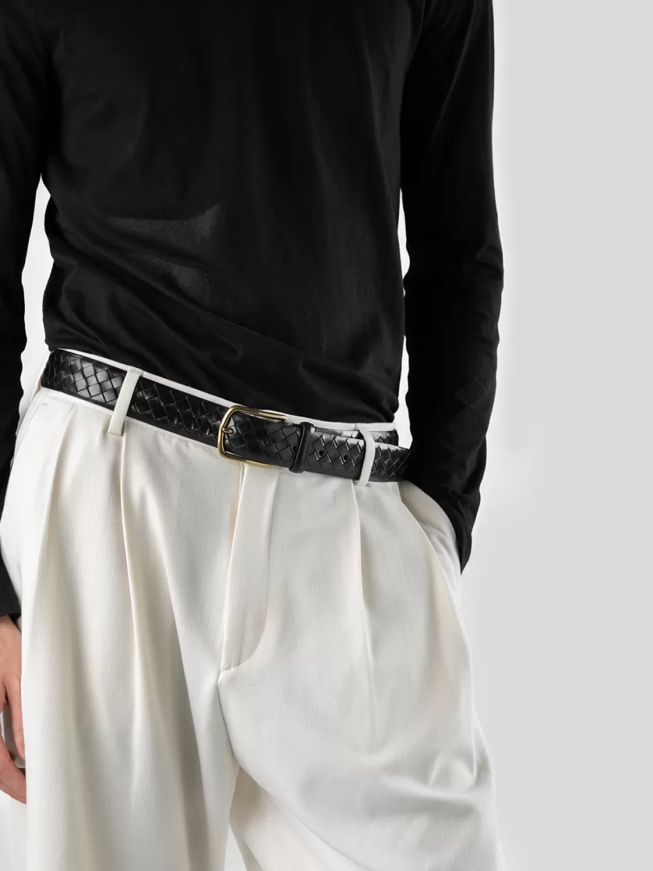 oc_strip_28__brown_woven_leather_belt_97845.webp Officine Creative Woven Leather Selection | Belts>OC STRIP 28 - Brown Woven Leather Belt TEAK