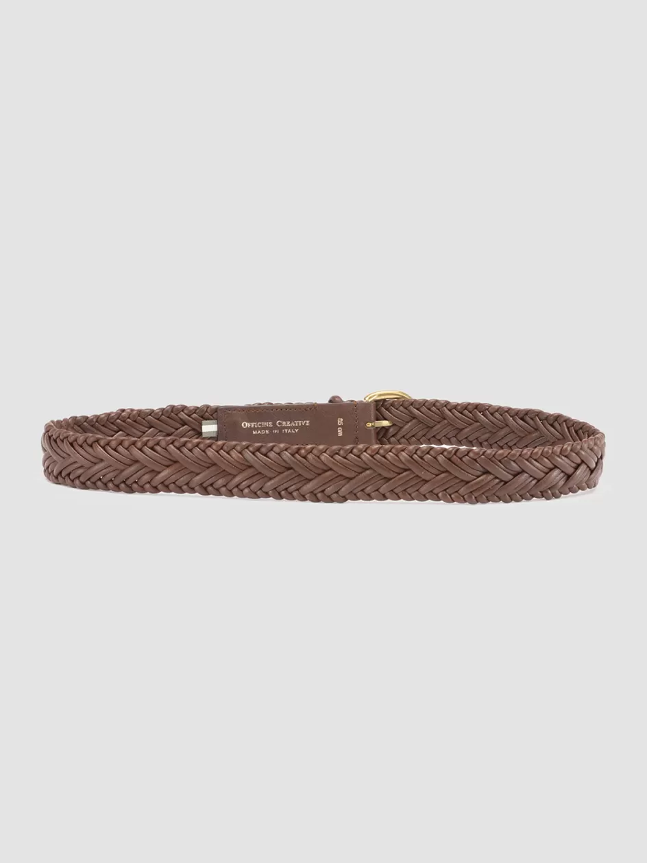 oc_strip_36__brown_woven_leather_belt_97795.webp Officine Creative Woven Leather Selection | Woven Leather Selection>OC STRIP 36 - Brown Woven Leather Belt BRUNO