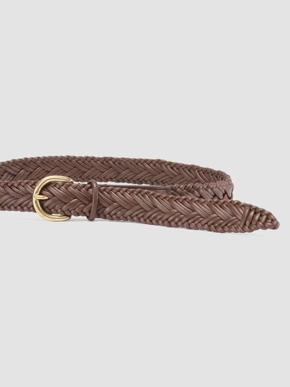 oc_strip_36__brown_woven_leather_belt_97796.webp Officine Creative Woven Leather Selection | Woven Leather Selection>OC STRIP 36 - Brown Woven Leather Belt BRUNO