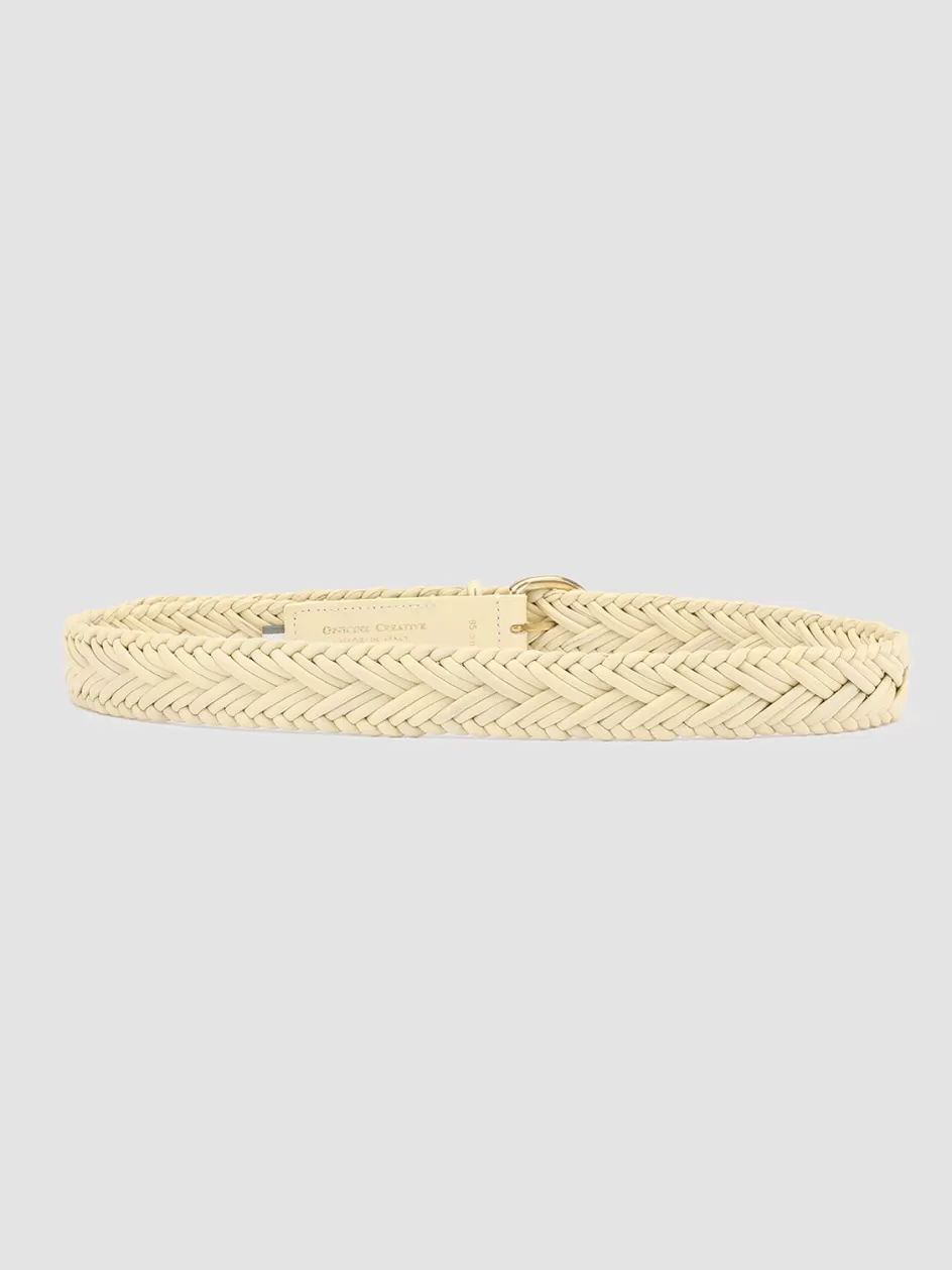oc_strip_36__ivory_woven_leather_belt_103254.webp Officine Creative Woven Leather Selection | Belts>OC STRIP 36 - Ivory Woven Leather Belt CREAM