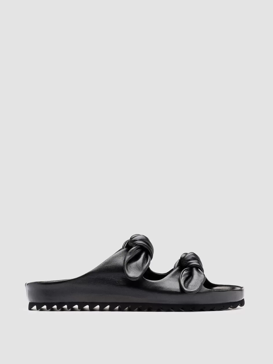 Officine Creative Sandals | Icons>PELAGIE 010 - Woven Leather Sandals BLACK