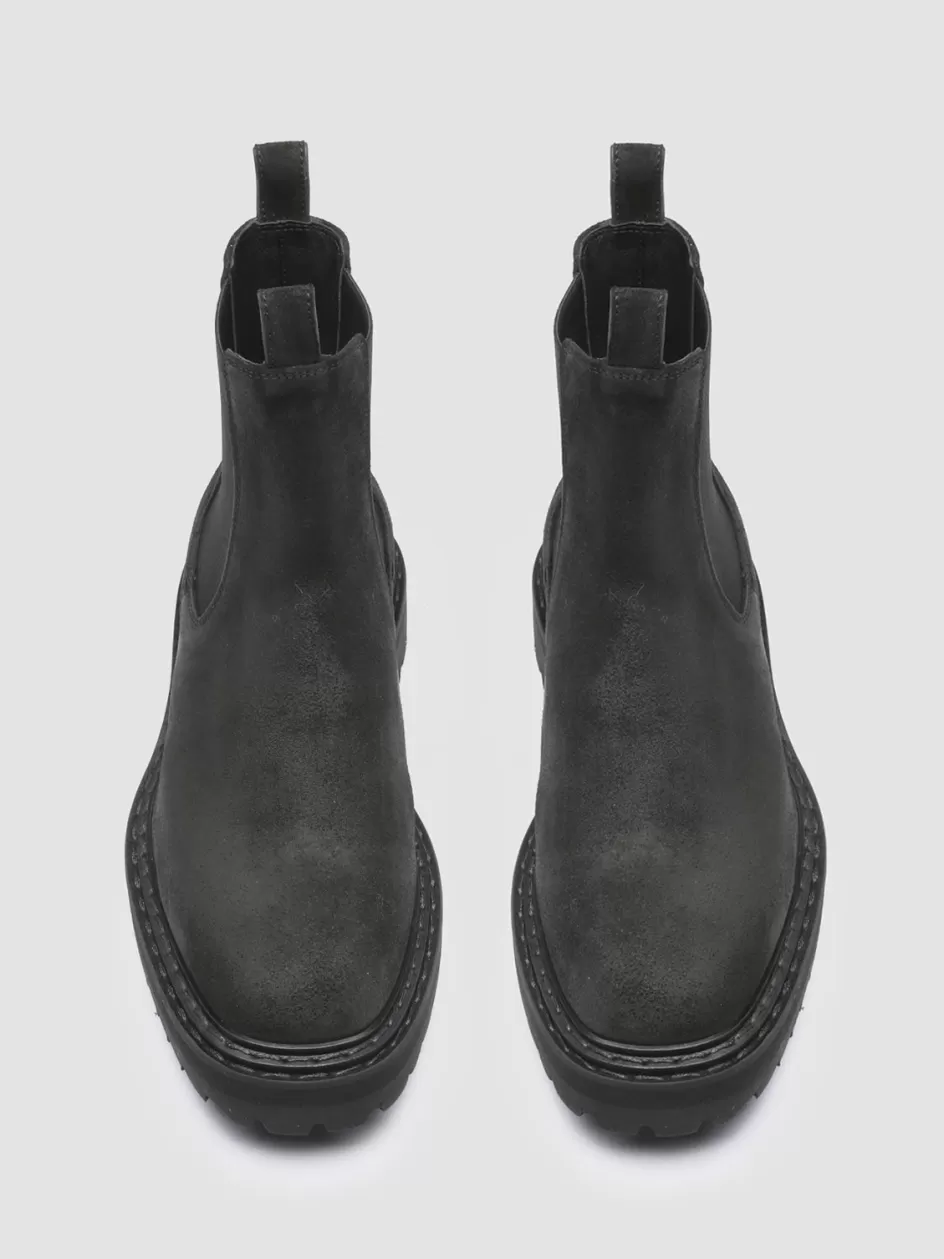 Officine Creative Ankle Boots>PISTOLS 003 - Suede Chelsea Boots BLACK