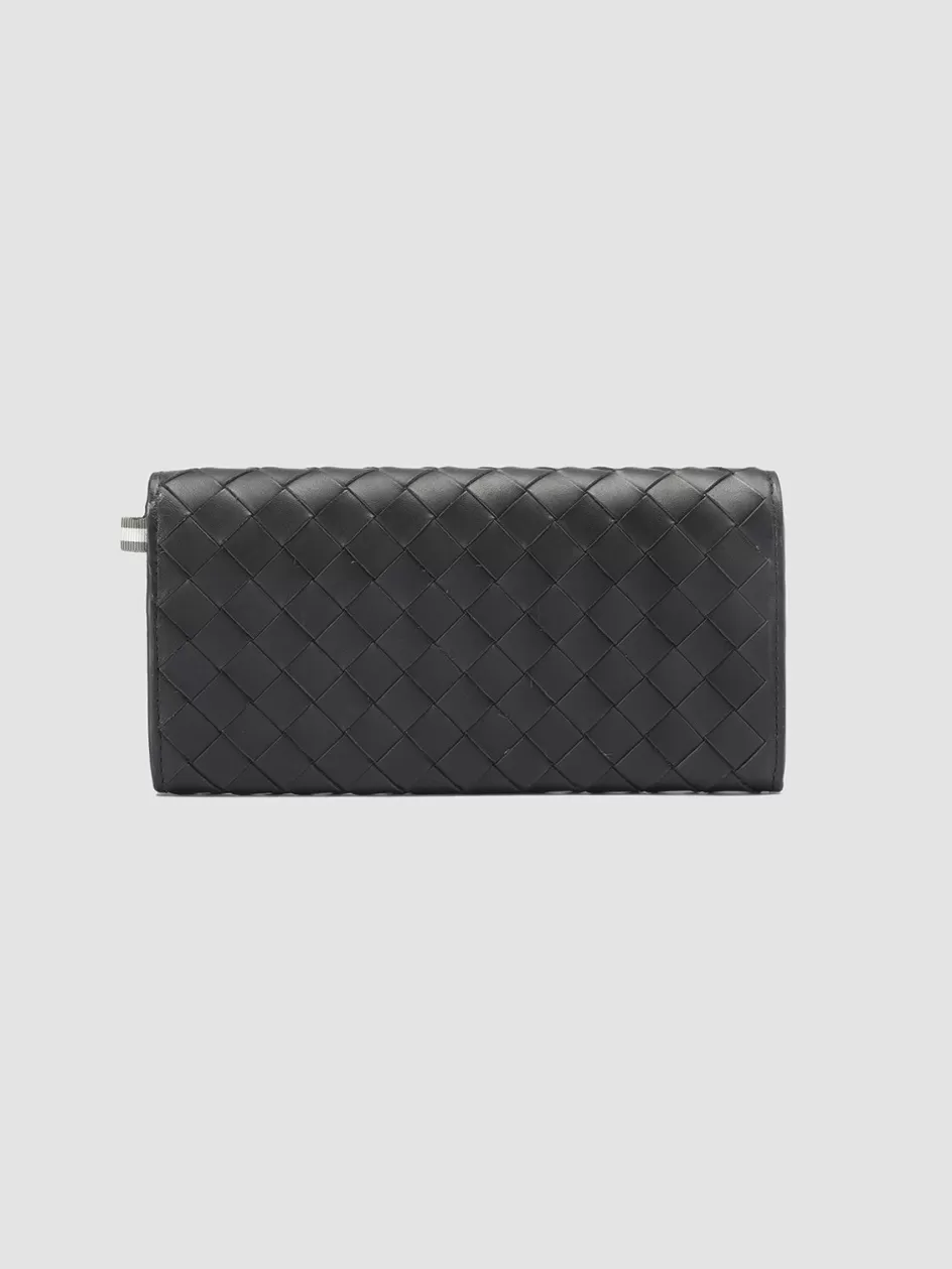 poche_109__black_woven_leather_wallet_103444.webp Officine Creative Woven Leather Selection | Wallets>POCHE 109 - Woven Leather Wallet BLACK