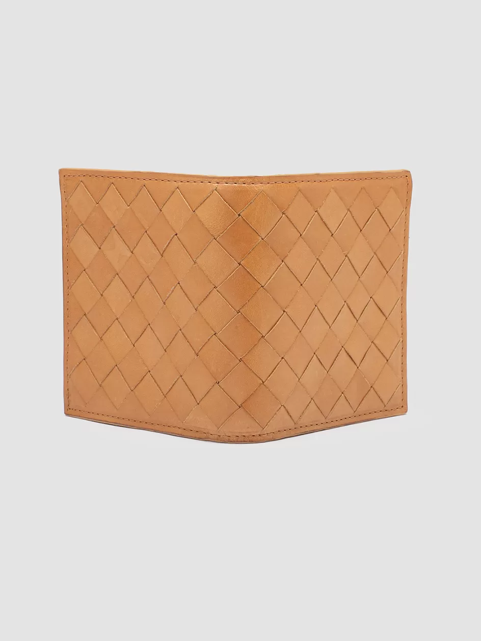 poche_111__brown_woven_leather_bifold_wallet_103396.webp Officine Creative Woven Leather Selection | Wallets>POCHE 111 - Brown Woven Leather Bifold Wallet BOSCO