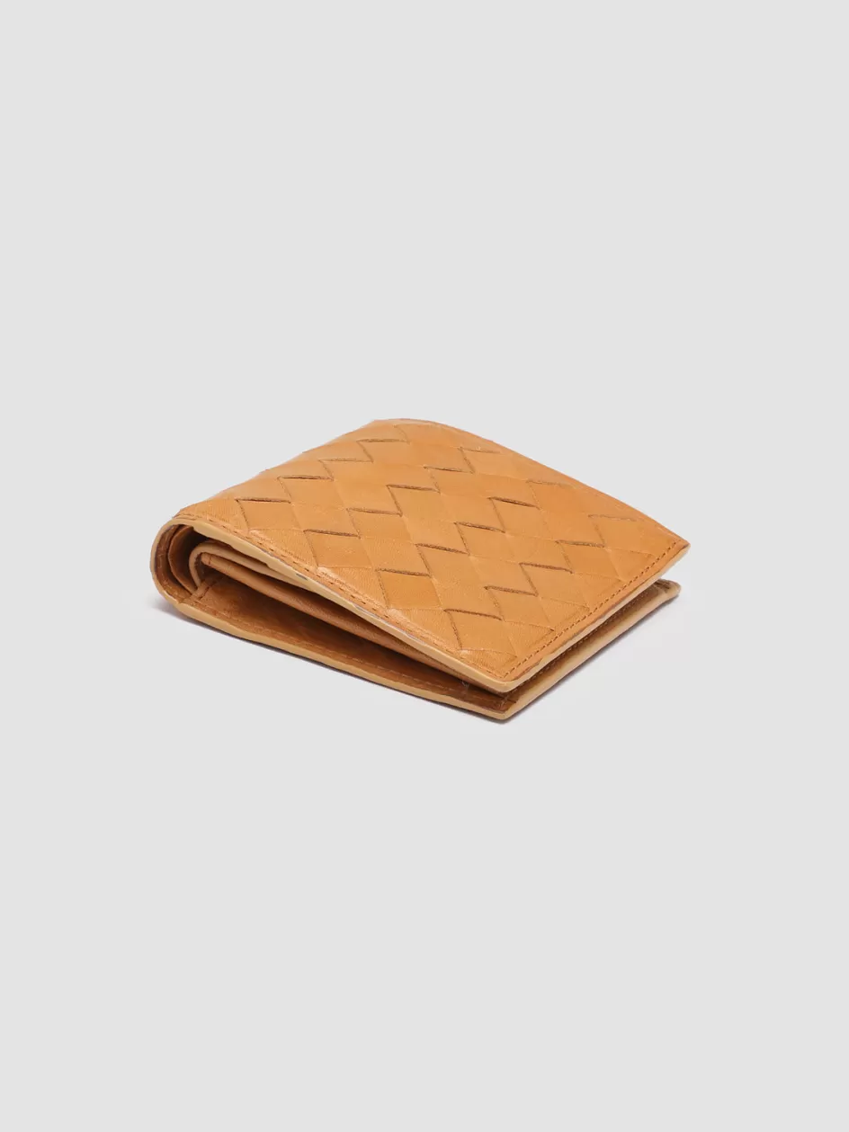 poche_111__brown_woven_leather_bifold_wallet_103397.webp Officine Creative Woven Leather Selection | Wallets>POCHE 111 - Brown Woven Leather Bifold Wallet BOSCO
